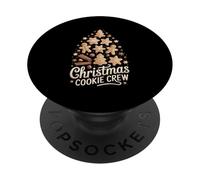 Gingerbread Man Cozy Baking Christmas Cookie Crew PopSockets PopGrip Adhesivo