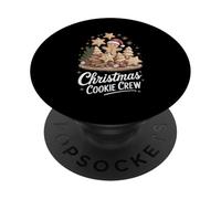 Gingerbread Man Cozy Baking Christmas Cookie Crew PopSockets PopGrip Adhesivo