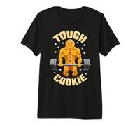 Gingerbread Man, Divertido Entrenamiento de Peso Muerto en el Gimnasio para Navidad Camiseta Premium