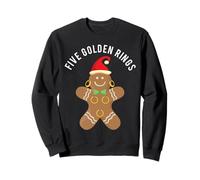 Gingerbread Man Five Golden Rings Canción 12 Días Sudadera