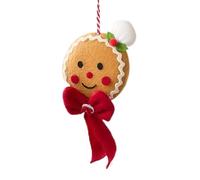 Gingerbread Man For Christmas Tree - Fehip Doll, Linda Decoración Navideña, Lujoso De Pan Jengibre Con Cordón | Decoración Muñecas Vacaciones Invierno Para Café, Granja, Puerta, Balcón, Uso Est