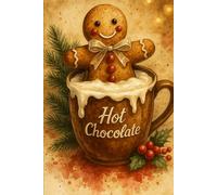 Gingerbread Man Hot Chocolate Journal: Cute Christmas Notebook 6x9 for Writing, Holiday Notes, Journaling and Cozy Winter Gifts