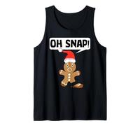 Gingerbread Man Oh Snap Cookie Christmas Stocking Stuffer Camiseta sin Mangas