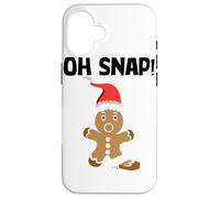 Gingerbread Man Oh Snap Cookie Christmas Stocking Stuffer Carcasa para iPhone 16