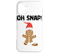 Gingerbread Man Oh Snap Cookie Christmas Stocking Stuffer Carcasa para iPhone 16 Plus