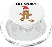 Gingerbread Man Oh Snap Cookie Christmas Stocking Stuffer PopSockets PopGrip para MagSafe