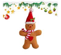 Gingerbread Man Ornament - Festive Cartoon Decor, Reusable Cute Gingerbread Man | Felt Ornaments for Christmas Tree, Dining Table, Party, Mantle, Fireplace, Window, and Living Room
