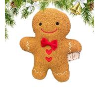 Gingerbread Man Plush - Soft Christmas Pillow Toy, Cute Gingerbread Man Plush Toy and Decorative Throw Pillow for Adults, Boys, Girls | Christmas Decor for Sofa, Desk, Home, Car, Holiday, Birthday, Gi