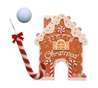 Gingerbread Mini Golf Game - Christmas Toy, Fun Gingerbread Golf Game Set | Candy Baseball & Ginger-Bread House Goal Holiday Party Carnival Games for Family Gatherings, Home, Kids, Adults