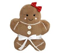 Gingerbread Pillow, Christmas Plush Toy, Soft Stuffed Cushion, Cozy Decorative Accent, Festive Holiday Design, For Kids Teens Girls Boys Home School Presents Use, 15.74 Inches