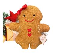 Gingerbread Plush, Soft Decorative Christmas Throw Pillows, Cute Gingerbread Man Pillow for Adults, Boys, and Girls for Bedroom, Living Room Sofa Desk Home Car and Holiday Decoration
