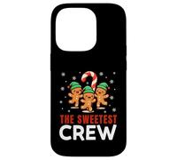 Gingerbread The Sweetest Crew Matching Divertida Navidad Carcasa para iPhone 14 Pro