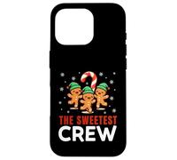 Gingerbread The Sweetest Crew Matching Divertida Navidad Carcasa para iPhone 16 Pro