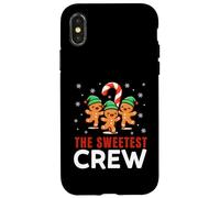 Gingerbread The Sweetest Crew Matching Divertida Navidad Carcasa para iPhone X/XS
