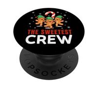 Gingerbread The Sweetest Crew Matching Divertida Navidad PopSockets PopGrip Adhesivo