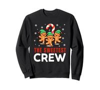 Gingerbread The Sweetest Crew Matching Divertida Navidad Sudadera