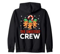 Gingerbread The Sweetest Crew Matching Divertida Navidad Sudadera con Capucha