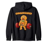 Gingershred Funny Gingerbread Man Gym Workout Christmas Sudadera con Capucha