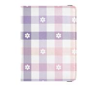 Gingham Buffalo Plaid Check Plaid Plaid Scotland Floral Leather Passport and Vacunine Card Wallet Combo Travel Documents Organizer, Varios colores, 1 size, Casual