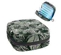 Gingko - Bolsa de almacenamiento portátil con patrón de hojas, bolsa de almacenamiento para servilletas sanitarias, Varios colores, 4.7x6.6x6.6 in/12x17x17 cm