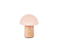 Gingko Lámpara de hongo RGB Alice con 7 colores cambiantes, luz de estado de ánimo y luces nocturnas, batería de larga duración, carga USB-C, 3 modos de luz, madera certificada FSC con pantalla ABS