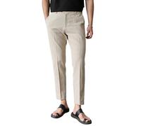 GINGTTO Chinos Slim Fit Hombre Pantalones Elásticos Verano Casuales Pants con Hebilla Caqui Caro 34/30
