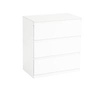 Ginhow Comoda Dormitorio Blanca, Mesilla de Noche Estrecha con 3 cajones, Mesillas de Noche Dormitorio Moderna y Sencilla, Cajonera Armario Interior Multifuncional