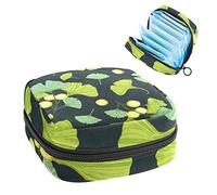 Ginkgo Biloba - Bolsa de almacenamiento para servilletas sanitarias, Varios colores, 4.7x6.6x6.6 in/12x17x17 cm