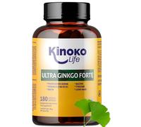 Ginkgo Biloba Forte 180 Cápsulas con Bacopa, Fosfatidilserina, Melena de León, Tirosina, Niacina y Vitaminas B - Ayuda Nootropicos memoria y concentracion