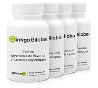 GINKGO BILOBA * OFERTA 3+1 GRATIS * 60 mg / 480 Cápsulas * Titulado al 24% min. de glucósidos de flavonol y al 6% min. de lactonas terpénicas * Cerebro, Equilibrio emocional