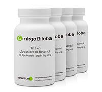 GINKGO BILOBA * OFERTA 3+1 GRATIS * 60 mg / 960 Cápsulas * Titulado al 24% min. de glucósidos de flavonol y al 6% min. de lactonas terpénicas * Cerebro, Equilibrio emocional