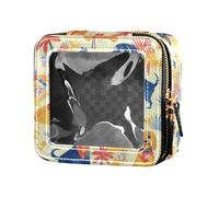 Ginkgo - Bolsa de maquillaje transparente con hojas para mujeres, recipientes de cosméticos, bolsas de viaje para artículos de cambiador, Dachshund Dreams Of A Bone, 1 talla