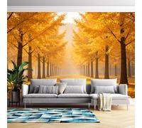 Ginkgo Caducifolio Papel Pintado Fotográfico Paisaje Natural Mural Panorámico Para Sala De Estar Papel Tapiz No Tejido Arte Moderno Póster De Pared Decoración Personalizada Para El Hogar No Auto