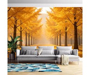 Ginkgo Caducifolio Papel Pintado Fotográfico Paisaje Natural Mural Panorámico Para Sala De Estar Papel Tapiz No Tejido Arte Moderno Póster De Pared Decoración Personalizada Para El Hogar No Auto