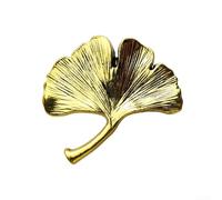 Ginkgo - Manijas de aleación de zinc estilo hoja para muebles y puertas, pomos resistentes para puerta de habitación de niños (oro antiguo)