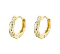 Ginko Ohrringe Silber Gold Plated Hoop Earrings For Women Girls 925 Sterling Silver Post Cubic Zirconia Huggie Small Gold Hoop Stud Cuff Earring Schmuckdisplay Ohrringe, Einheitsgröße, Cobre, Sin