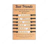 GinMimi 6 pulseras de relación para mejores amigas, amistad, corazón, distancia a juego, para adolescentes y niñas, corazón a juego para las mejores parejas, mamá e hija