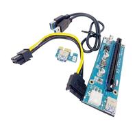 GinMimi Adaptador de tarjeta PCIE PCIE 1x a 16x USB 3.0, extensión de fuente de alimentación para mineros, instalación de minería, tarjeta PCIE con cable de alimentación