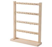 GinMimi Versátil estante de almacenamiento para llaveros, multiuso, soporte de anillos de madera para el hogar y el medio ambiente, soporte de exhibición de llaveros, 1, Madera