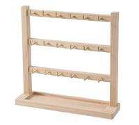 GinMimi Versátil estante de almacenamiento para llaveros, multiuso, soporte de anillos de madera para el hogar y el medio ambiente, soporte de exhibición de llaveros, 1, Madera