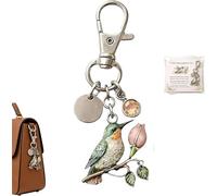 GinnYann A Little Hummingbird for You Keychain with Birth Month Charm Symbolic-Meaningful Gift for Mother's Day, Memorial Keepsake (November)