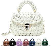 GinnYann Signature Handwoven Crochet Bag, Hunky Knit Crochet Tote Bag, Unique Gift for Women/Mom (1Pcs-E)