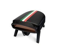 Gino D'Acampo Horno de pizza a gas de 14 pulgadas - Modena con termómetro integrado, piedra de pizza y construcción de acero inoxidable