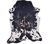 Gino Falcone Alfombra de piel artificial negro y blanco 130x170