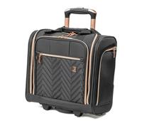 Gino Ferrari Maleta blanda con ruedas - Maletas de viaje con ruedas de carcasa suave | Maletas detalladas de primera calidad más suaves para vacaciones, descansos y escapadas, Black, Under Seat