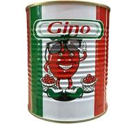 GINO - Puré de Tomate Doble Concentrado 800 g, Concentrado de Tomate para Cocina Profesional y Familiar, Ideal para Salsas, Guisos y Pizzas