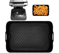 GINOYA Forros de freidora de aire para Ninja AG551UK AG551UKCP, accesorios de silicona para freidora de aire Ninja Foodi MAX Health Grill y freidora de aire 5.7L (negro)