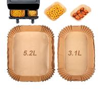 GINOYA Forros para freidora de aire para freír Tefal Easy Fry 5.2L/3.1L, Tower 5.2L/3.3L, Lakeland 5L/3L, Philips 3000 Series, Netta Salter 5L/3.5L, SCUXASH 10L XXL, accesorios de papel para freidora