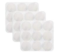 GINOYA Parachoques superiores de cristal, 27 piezas de 1,15 mm de grosor, adhesivos de silicona para muebles de mesa de cristal, puertas y cajones (blanco)