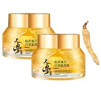 Ginseng Anti-Wrinkle Serum And Cream,Ginseng Anti-Wrinkle Moisturizing Cream, Ginseng Extract Liquid, Collagen Firming Peptides Ginseng Essence, for Tightening Skin Reduce Fine Lines (2pcs)